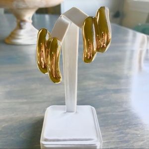 Trending Vintage Napier Gold Clip earrings adjustable